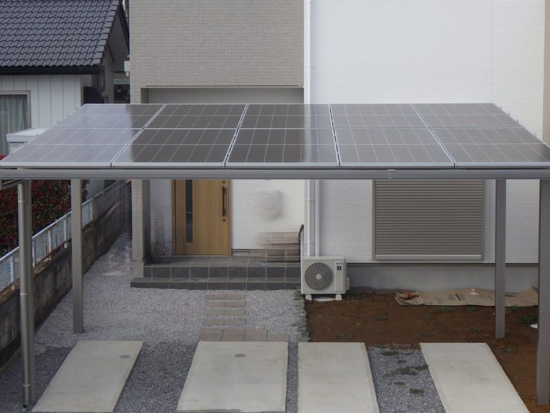 ネクストエナジー カーポート太陽光発電 太田市N様邸